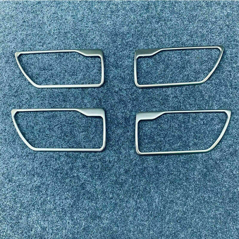 4X for Toyota Highlander 2020-2023 Silver Steel Interior Door Handle Frame Trims