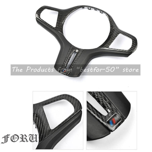 for BMW X6 G06 X6M F96 2020-2022 Carbon Fiber Car Steering Wheel Frame Cover
