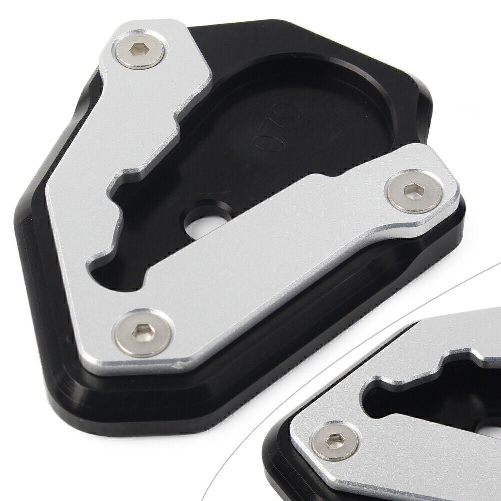 Black Side Kickstand Stand Enlarger Pad Extension Plate for DUCATI 848 1098 1198