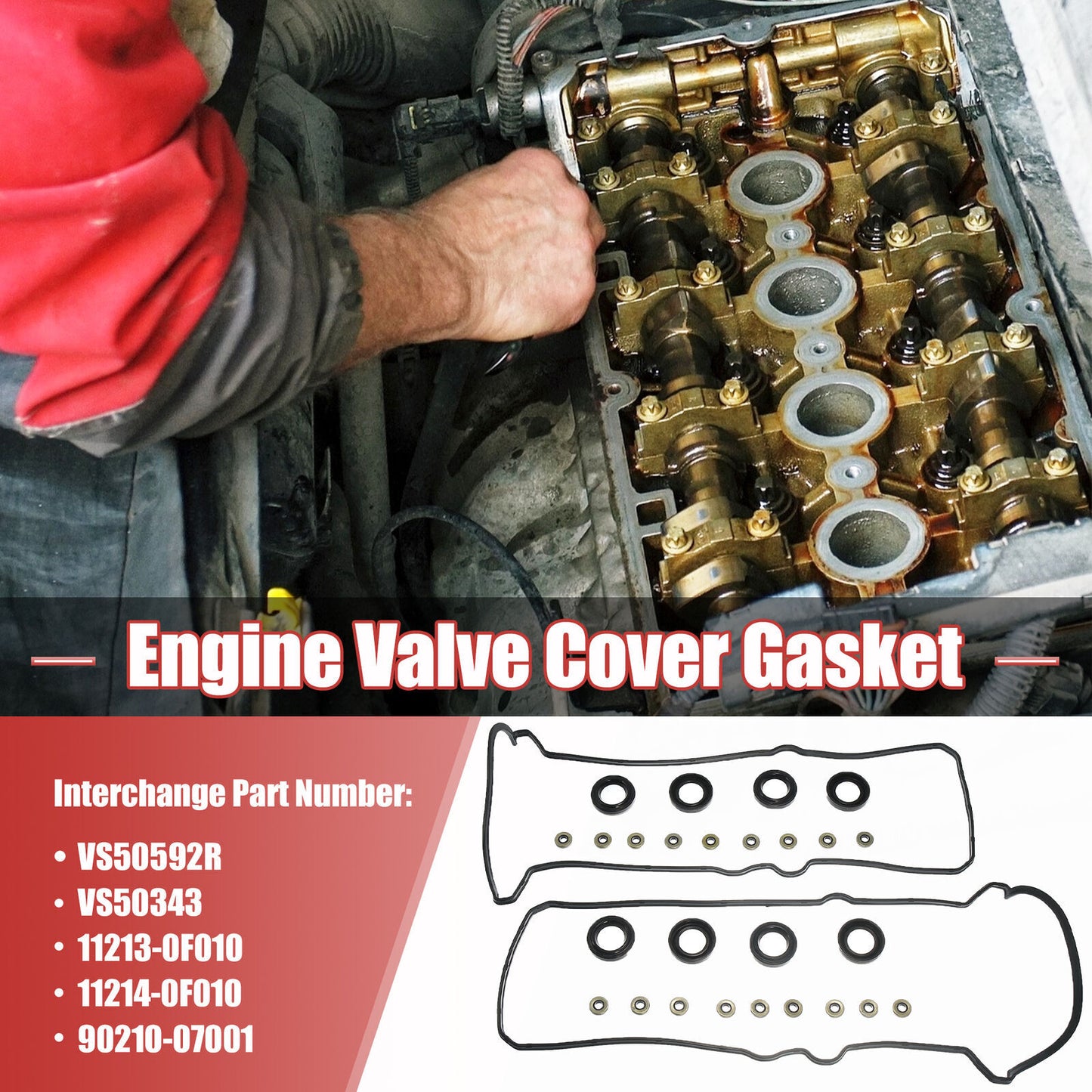 Engine Valve Cover Gasket Set for 2001-2006 for Lexus LS430 4.3L V8 3UZ-FE VS50592R