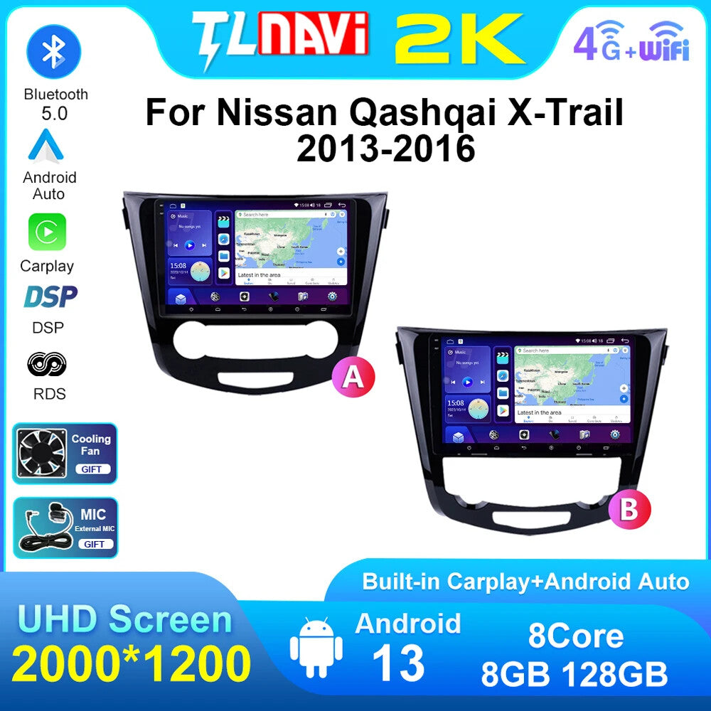 for Nissan Qashqai for X-Trail Radio Stereo AutoradioCar Multimedia GPS Navigation