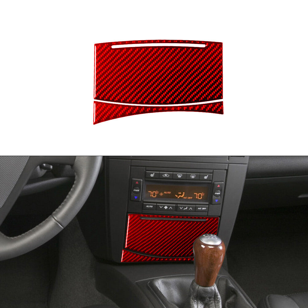 Red Ashtray Panel Carbon Fiber Cover Trim Cover for Cadillac CTS 2003-2007