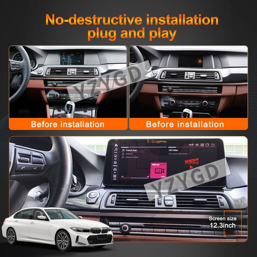 for BMW 5 Series F10 F11 2009-2017 Android CarPlay Car Radio GPS 256GB Screen