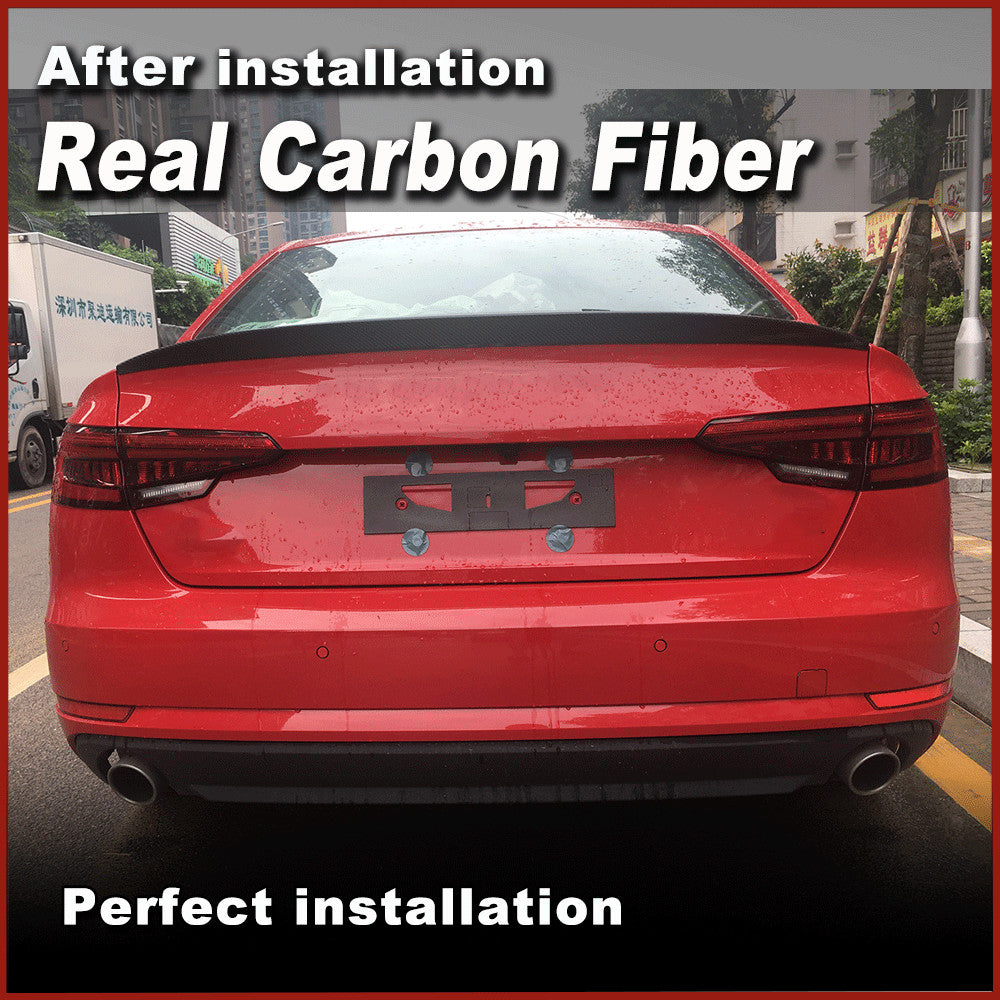Carbon Fiber Rear Trunk Spoiler Wing Fit for Audi A4/A4 Sline /S4 Sedan 2017-18