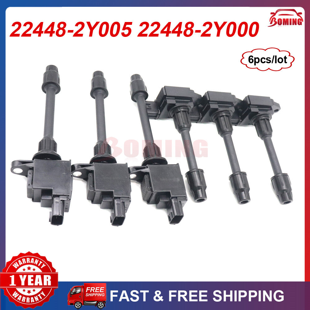 Ignition Coils 22448-2Y005 22448-2Y000 for Nissan Maxima for Infiniti I30 New 6pcs