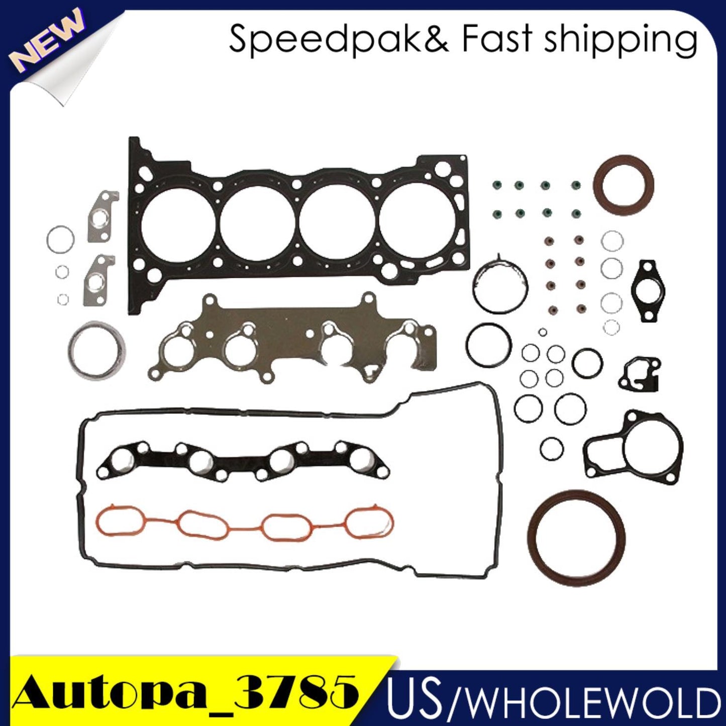 2TRFE Engine Overhaul Gasket Seals Kit Fits for Toyota Tacoma 2.7 DOHC 16V 2005-16