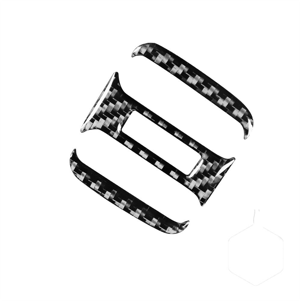 3Pcs Carbon Fiber Rear Air Vent Oultet Cover Trim for Toyota 4Runner 2010-2020