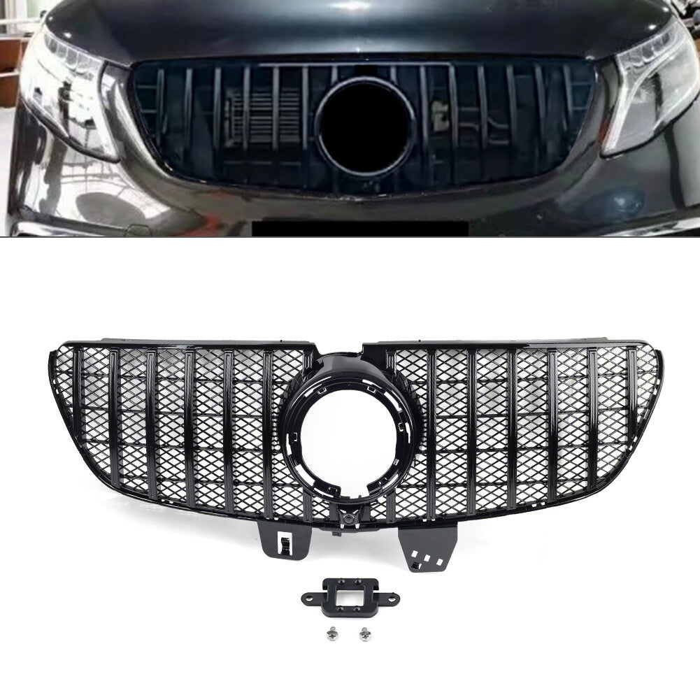 GTR Style Front Bumper Radiator Hood Grille for Benz V Class W447 V260 2021+