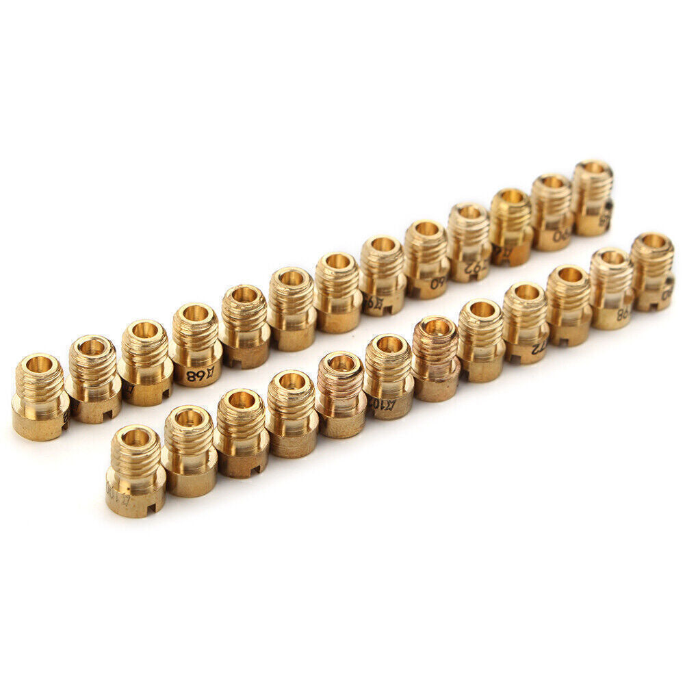 25Pcs Carburetor Main Jet Kit Fit For Dellorto PHBG SHA 5mm 55-115 Motor cl