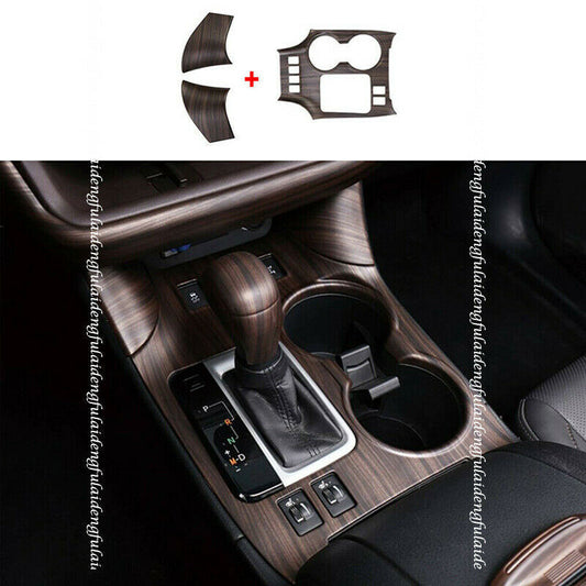 for Toyota Highlander 2014-2019 Wood Grain Inner Gear Shift Box Panel Cover Trim