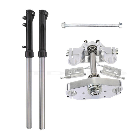 Three-axis front fork suspension suitable for Dirt Pit bicycles 110cc, 125cc, and 150cc. (Taodao brand)