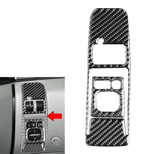 Carbon Fiber Headlight Control Panel Cover Trim for Subaru Forester 2009-2013 09