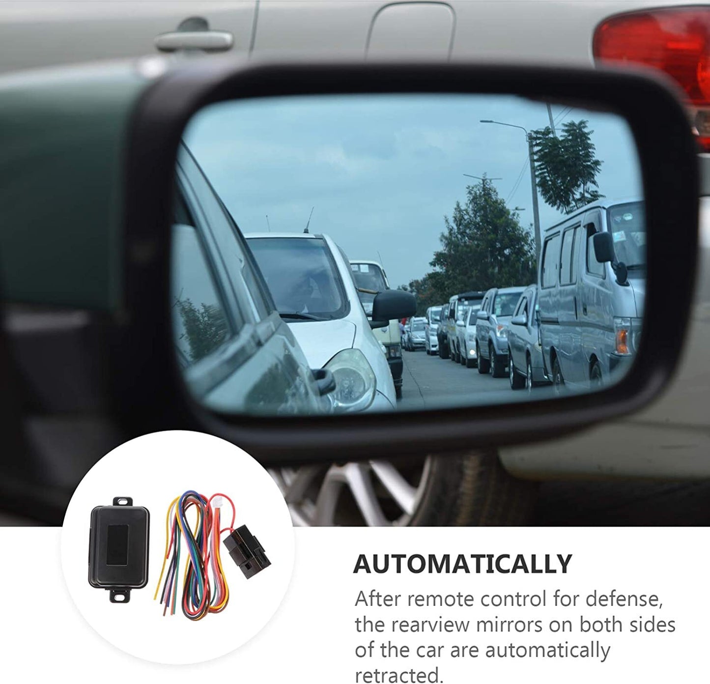 Auto Fold / Unfold Side Rear View Mirror Folding Closer System Universal E4X7