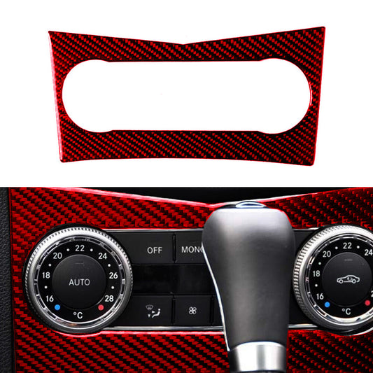 Red Carbon Fiber Console Air Vent Outlet Cover for Mercedes-Benz C Class W204