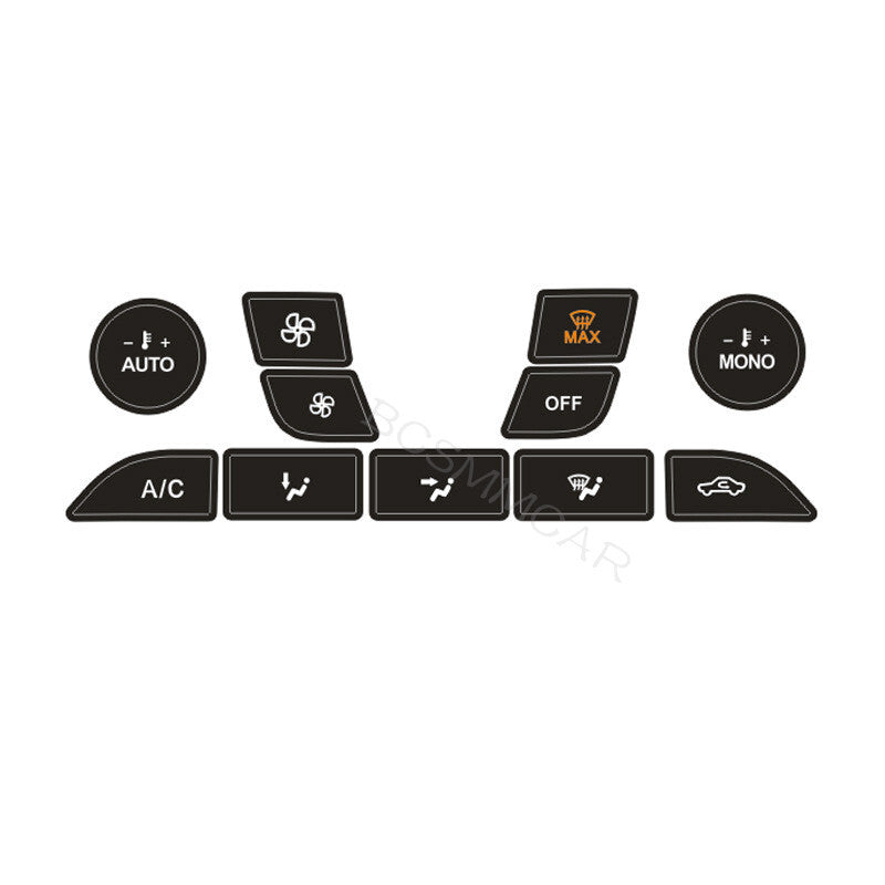 Car A/C Button DIY Stickers Decals Protector Trim Fit for Ford Focus 1999-2005