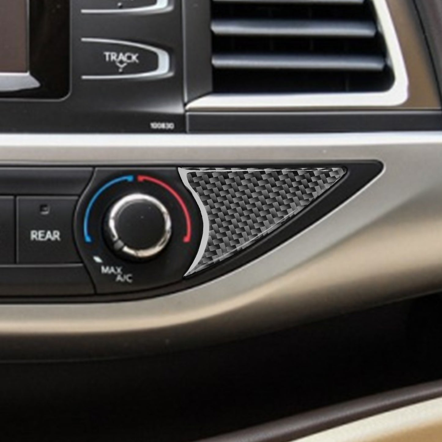 Carbon Fiber Air Conditioner Switch Panel Trim Fit for T@yota Highlander 2014-19