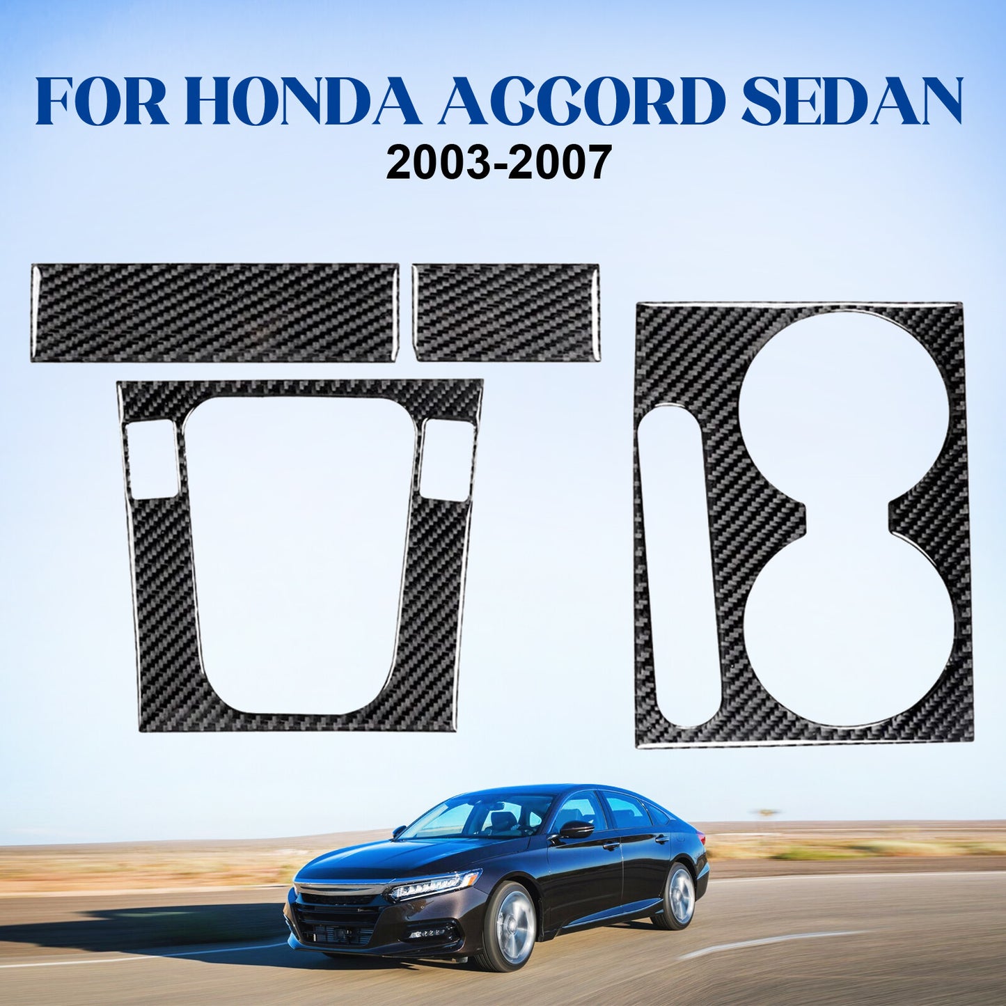 4 Interior Trim Package with Carbon Fiber Trim for Honda Accord SEDAN 2003-2007