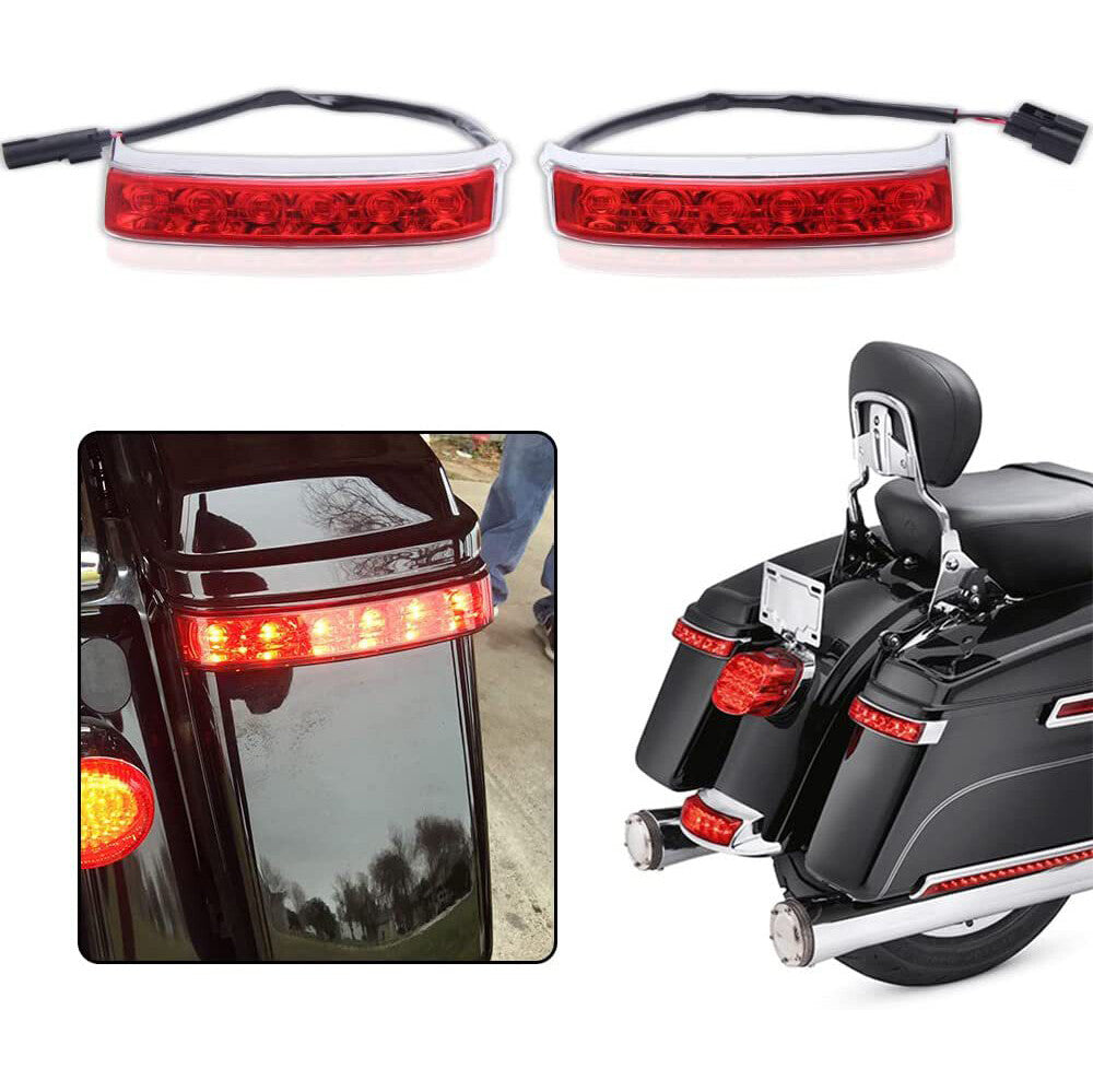 Saddlebag Saddle Bags LED Run Brake Turn Lamp Light for Harley Touring 2014-2019