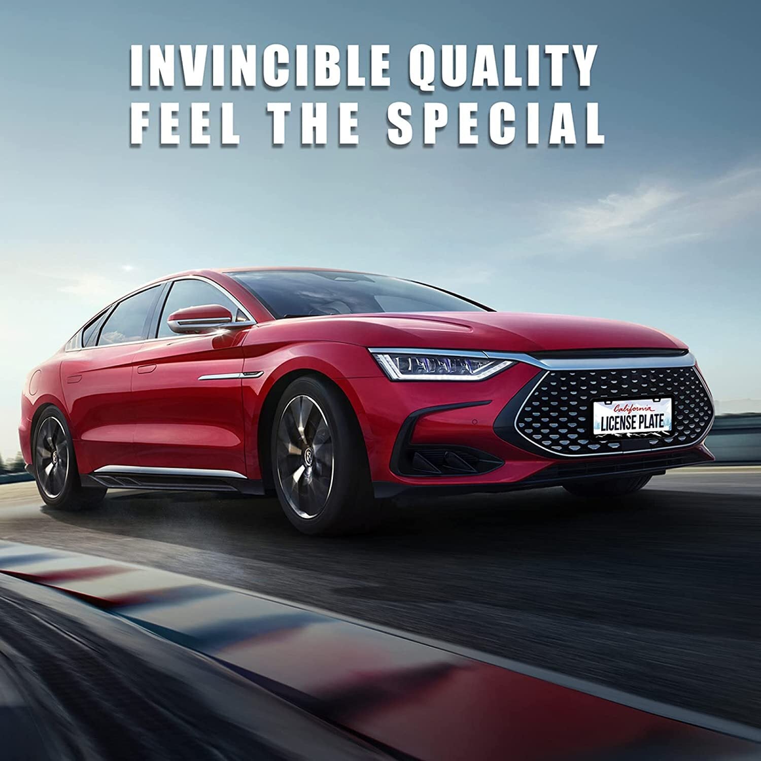 2pcs for Nissan Accessories Metal Mountains Raised Car License Plate Frame Cover
