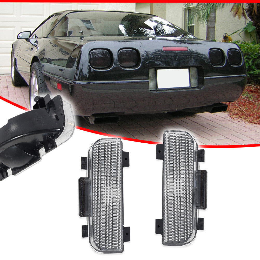 Transparent tailgate rear reverse backup lights (LH+RH) Side view applicable to 84-90 for Corvette C4