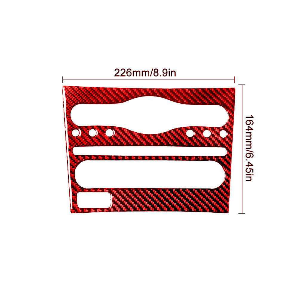 Red Carbon Fiber Console W/O Navigaiton Cover Trim for Infiniti G37 2010-2013