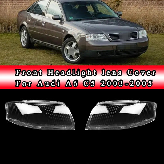 Dual transparent headlight protective cover for Audi A6 C5 (2003, 2004, 2005 models) - Lens left + right