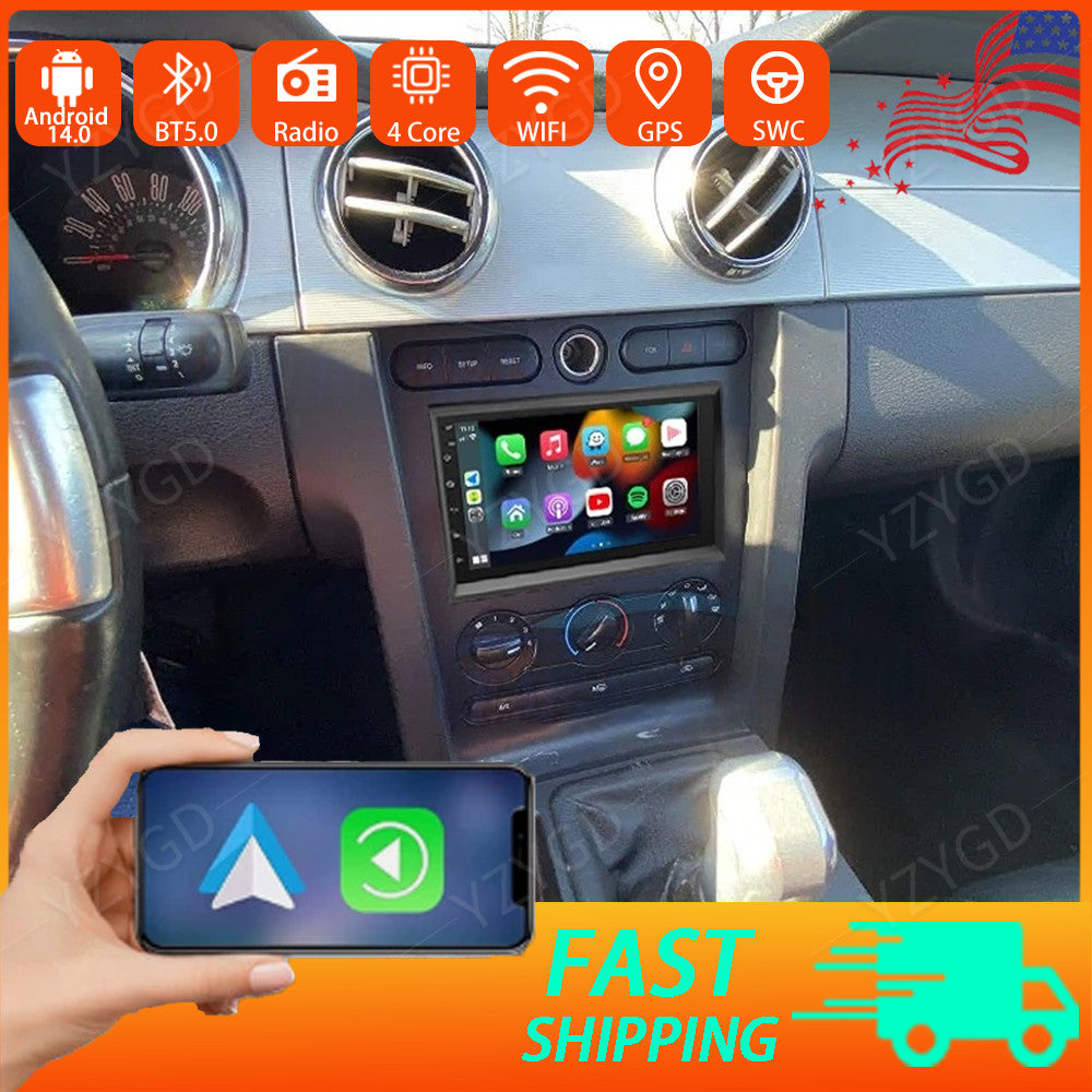 7 Carplay Android 14 for Ford for Mustang 2005-2009 Car Stereo Radio GPS Navi WIFI