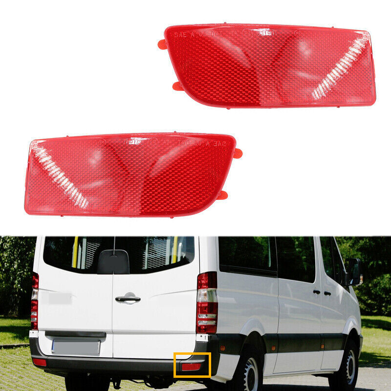 Pair Rear Bumper Reflector Lamp for Mercedes Benz for Dodge Sprinter W906 2006-2016