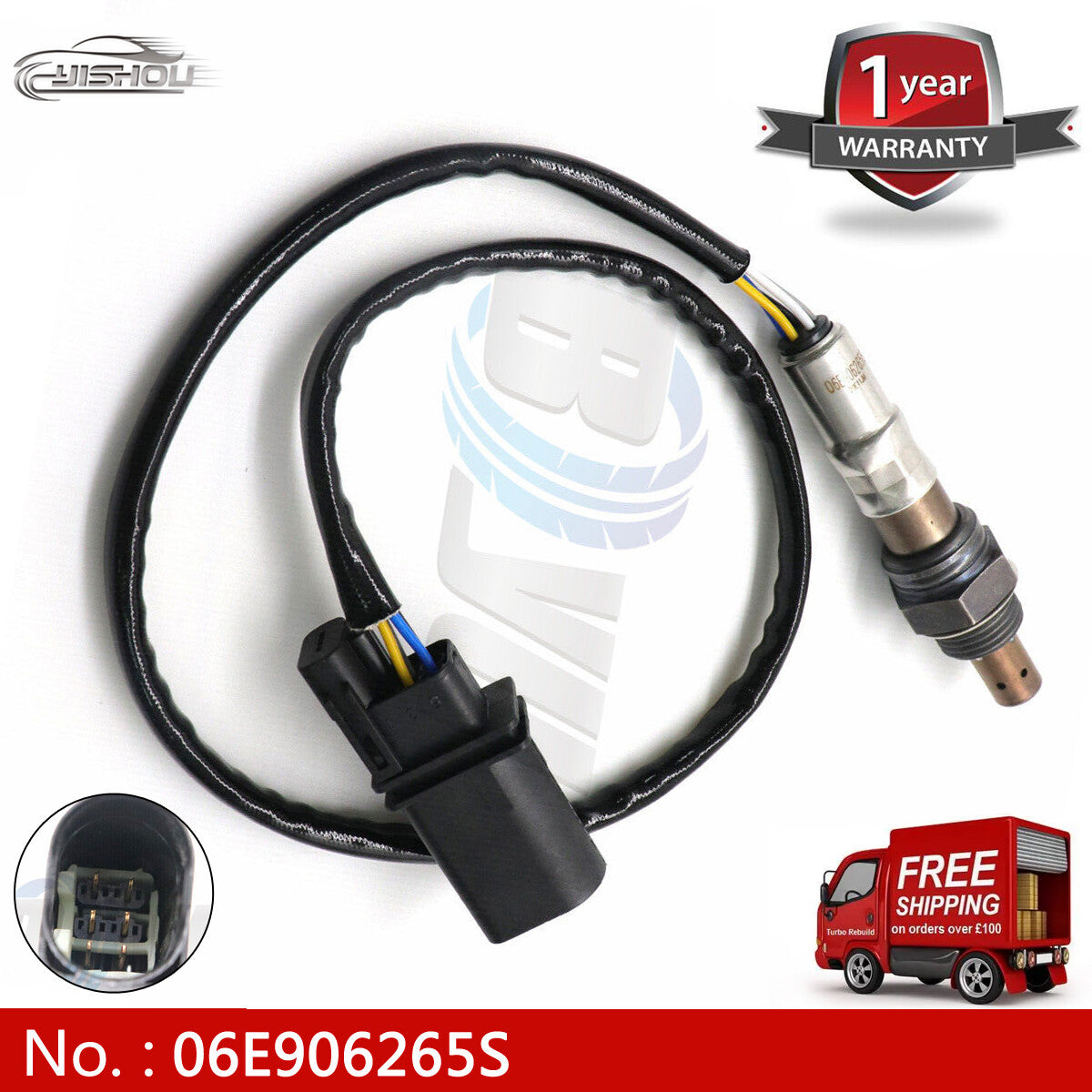 Oxygen sensor broadband upstream 06E906265S suitable for Audi A4 A5 A6 Q5 2.4L V6 2.8-3.2L.