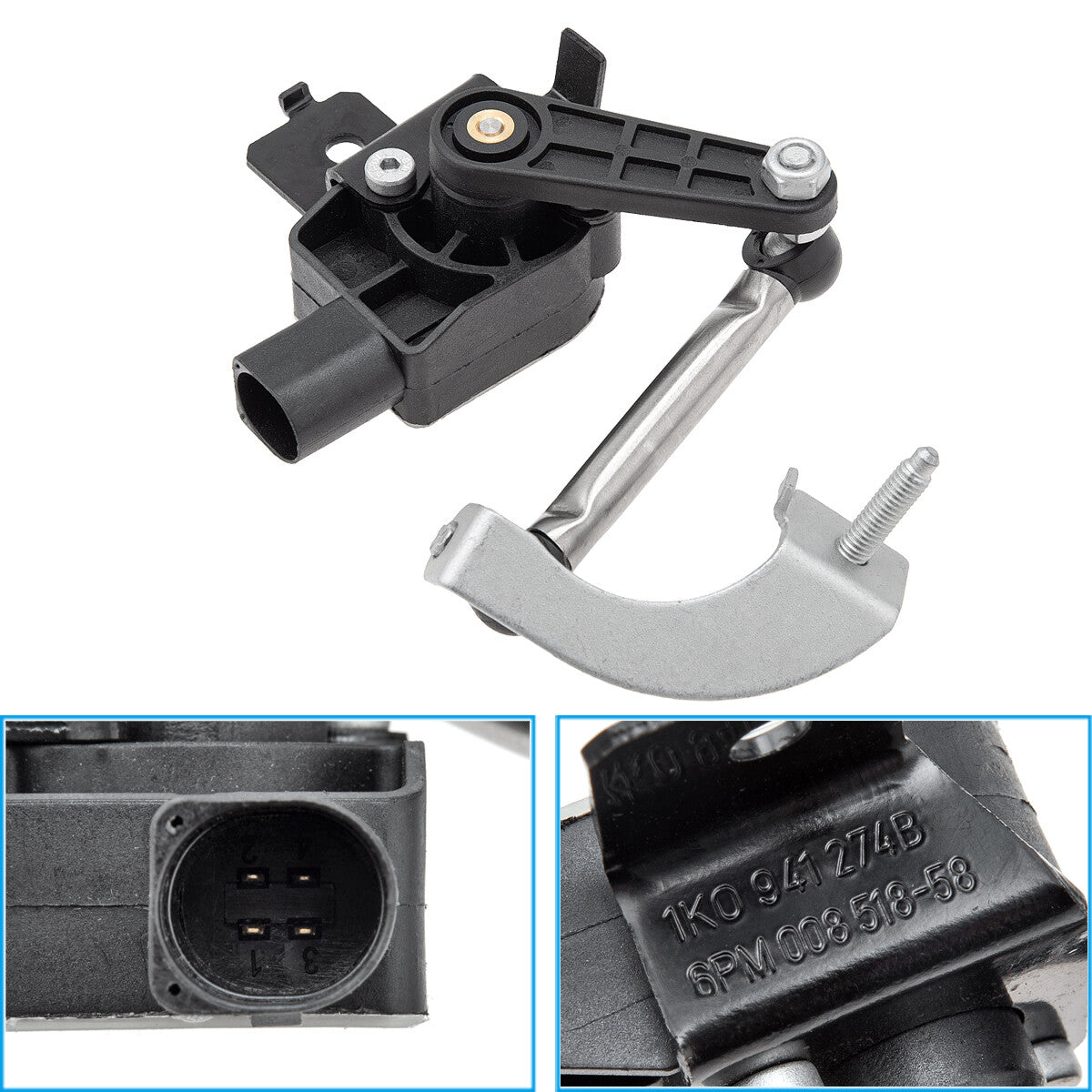 1K0941274B Front Headlight Level Sensor for Audi A3 Quattro for VW Eos GTI for Jetta R32