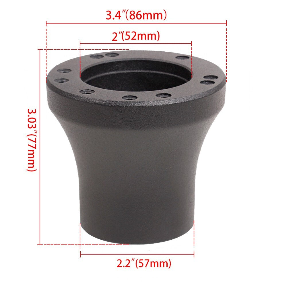 12.5inch Black for Golf Cart Steering Wheel with Black Hub Adapter for EZGO TXT RXV