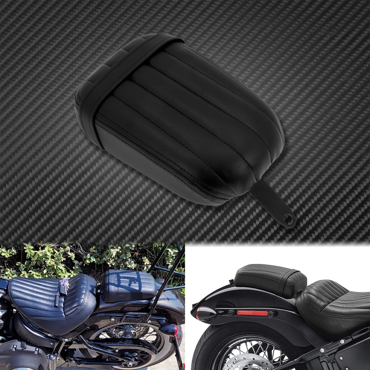 Rear Passenger Pillion Cushion for Seat Fit for Harley Softail Street Bob 2018-2021