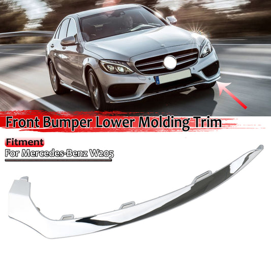 Front left bumper lower lip trim molding applicable to 2015-18 for Mercedes-Benz W205
