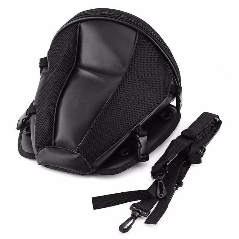 Black Motorcycle Saddlebag Tail Bag Rear Back for Seat Sports Carry Storage Pack Bag