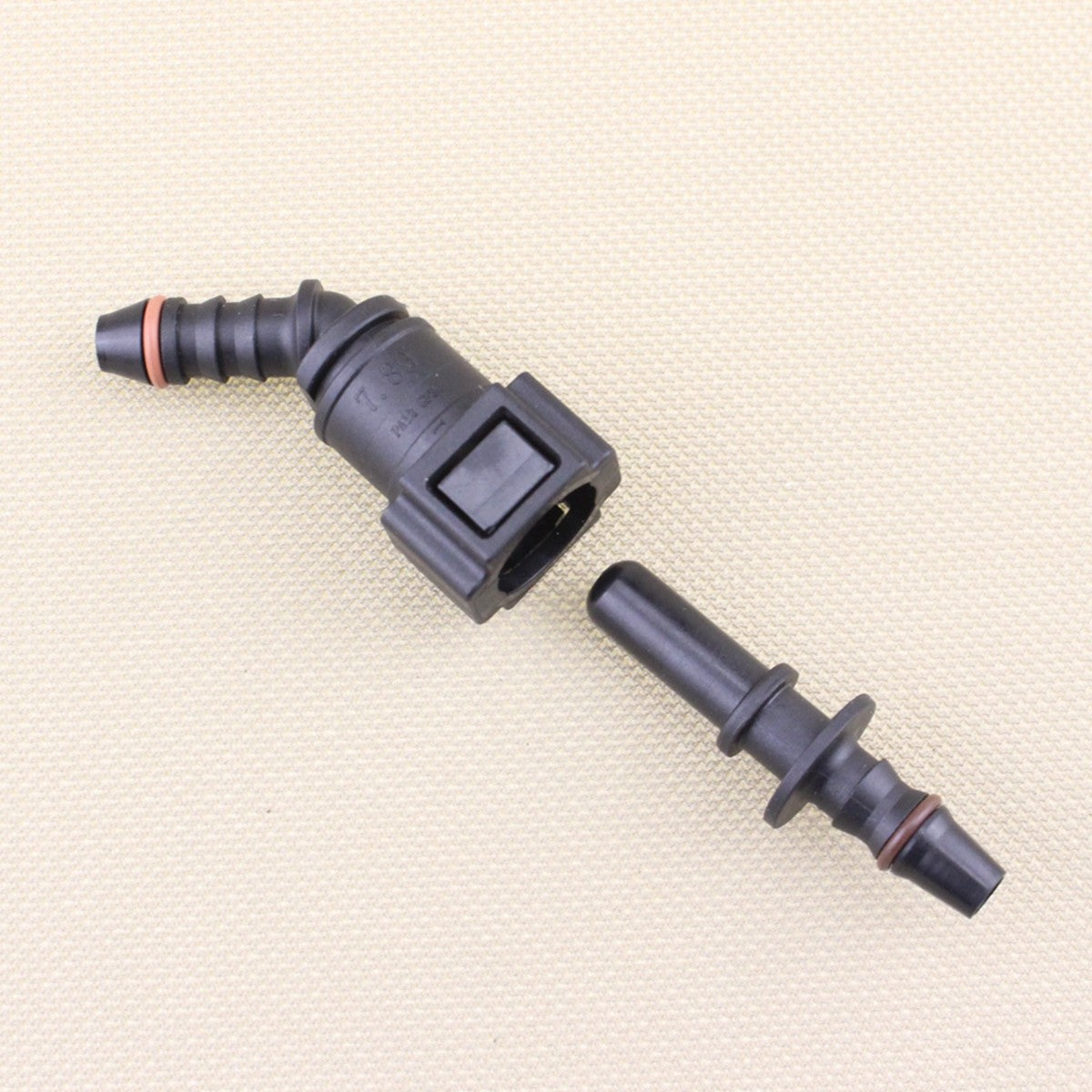 1 set of 7.89 mm SAE 1/4 45 degree fuel line quick-connect release disconnect hose