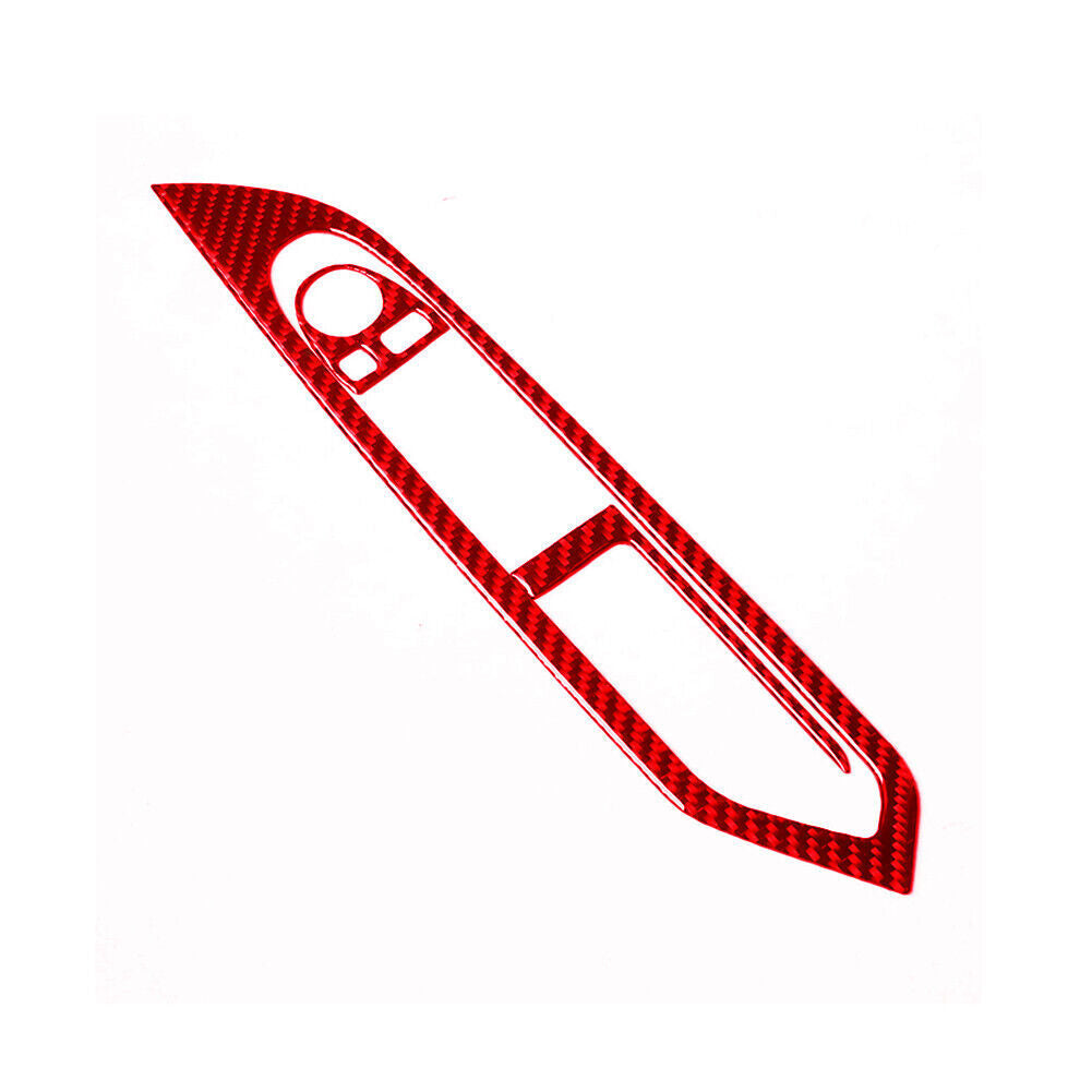 Red Carbon Fiber Driver Window Switch Panel Cover Trim for BMW 6 Series F12 F13