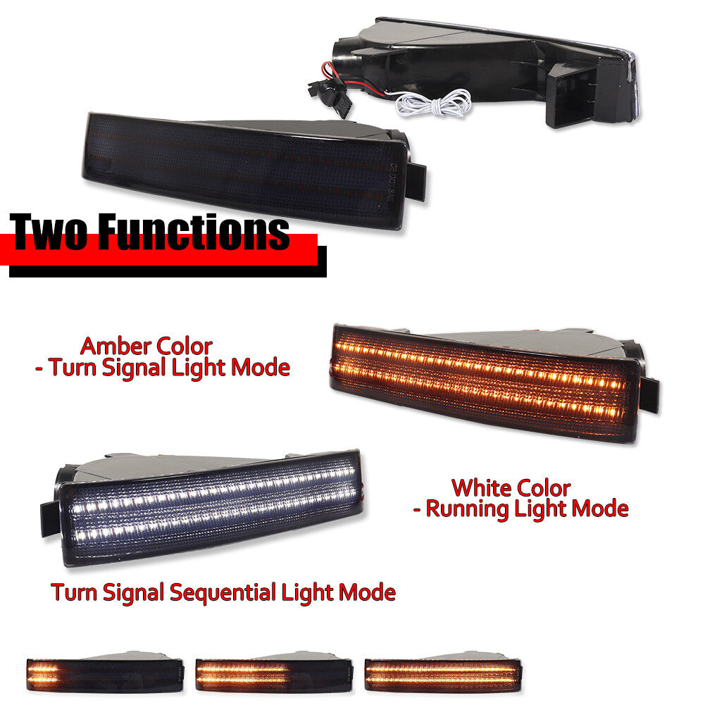 2-Piece Smoke Switch LED Signal Light Left + Right Set for Honda Prelude 1992-1996