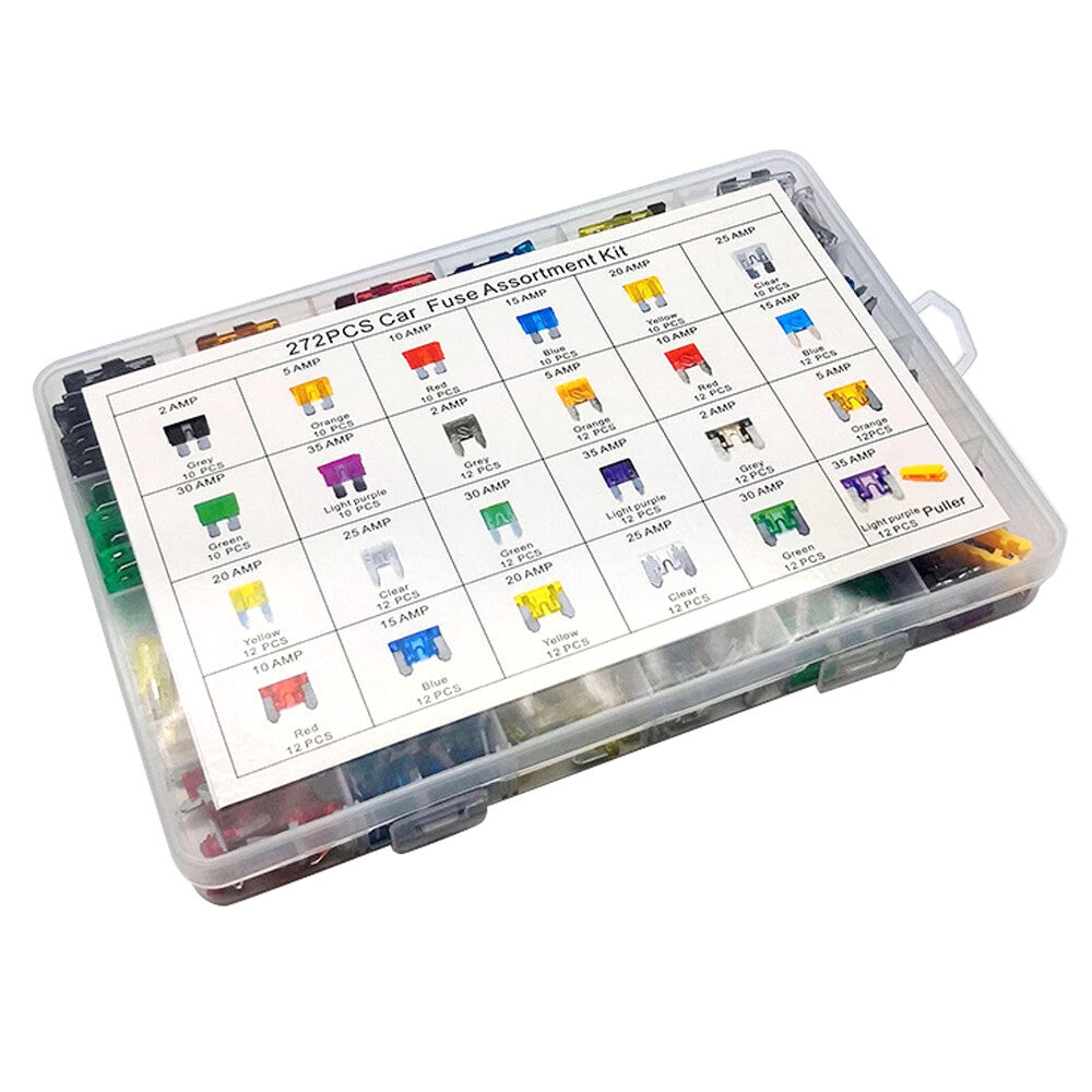 Car for Mini Medium Blade Fuses Auto Fuse 2A 3A 5A 7.5A 10A 15A 20A 25A 30A 35A 272P