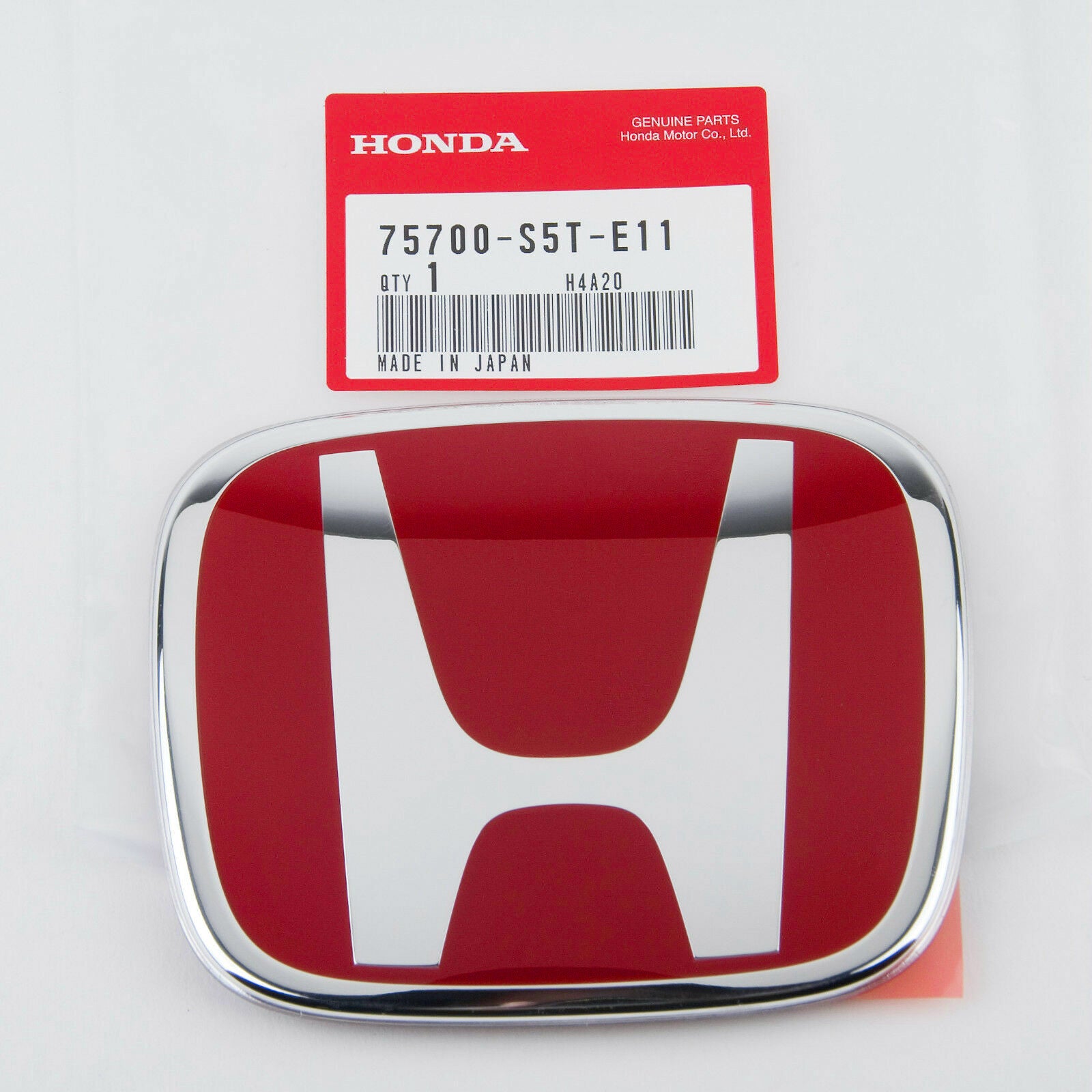 06-11 for Honda for Civic 2DR Coupe JDM RED H Type R - Front Rear Emblem EX SI