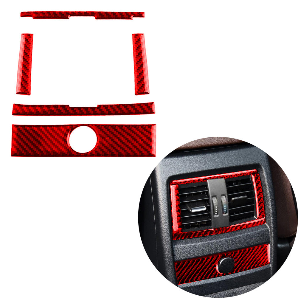 Red carbon fiber rear for seat ventilator trim is suitable for BMW 3 Series F30 F34