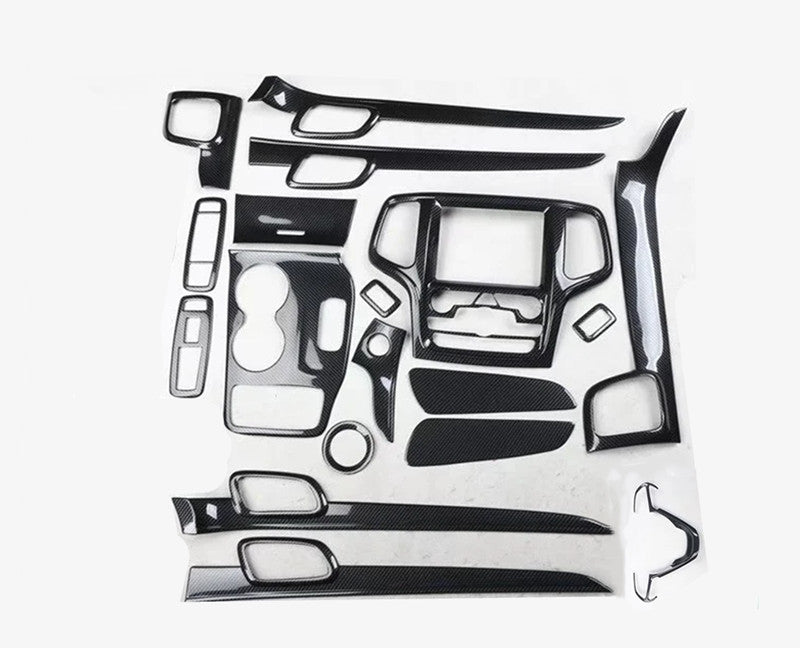 18x for Jeep Grand Cherokee 2014-2019 ABS Carbon Fiber Interior Kit Cover Trim