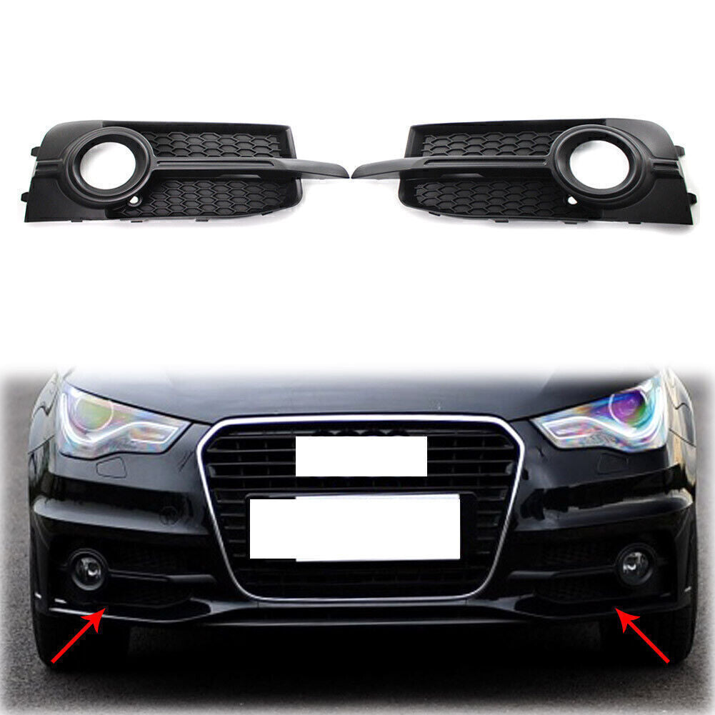 Honeycomb Front Bumper Fog Light Grille for AUDI A1 8X 2011-2014 S-Line Black cl