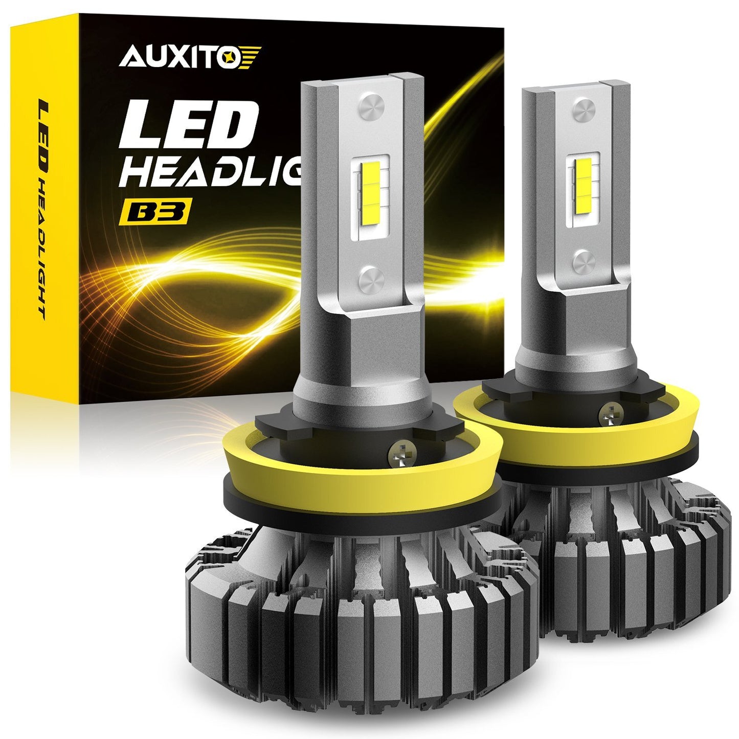 AUXITO H11 H8 H9 6500K LED for Smart Water 20000LM White Jade Bright B3