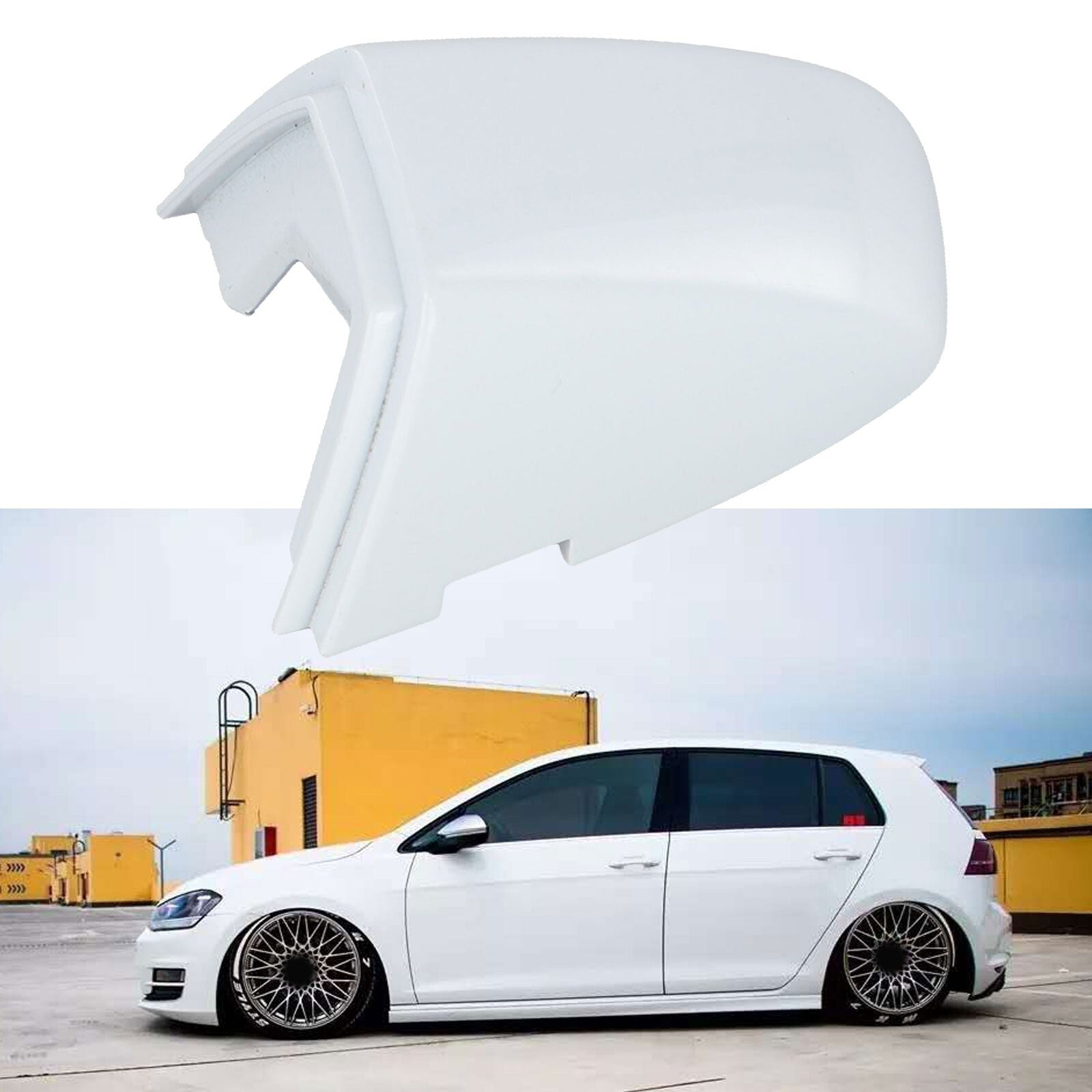 1 Pc LHD Left Door Handle Cap Cover Replacement Fit for Golf No.5G1837879D White