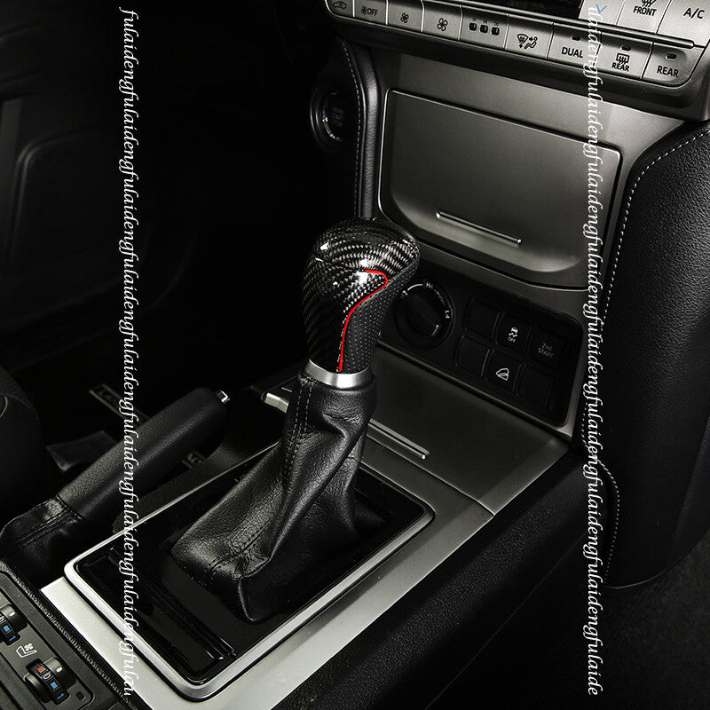 Carbon fiber Car Gear Shift Knob Shifter Lever Handle for Toyota Prado 2018-2021