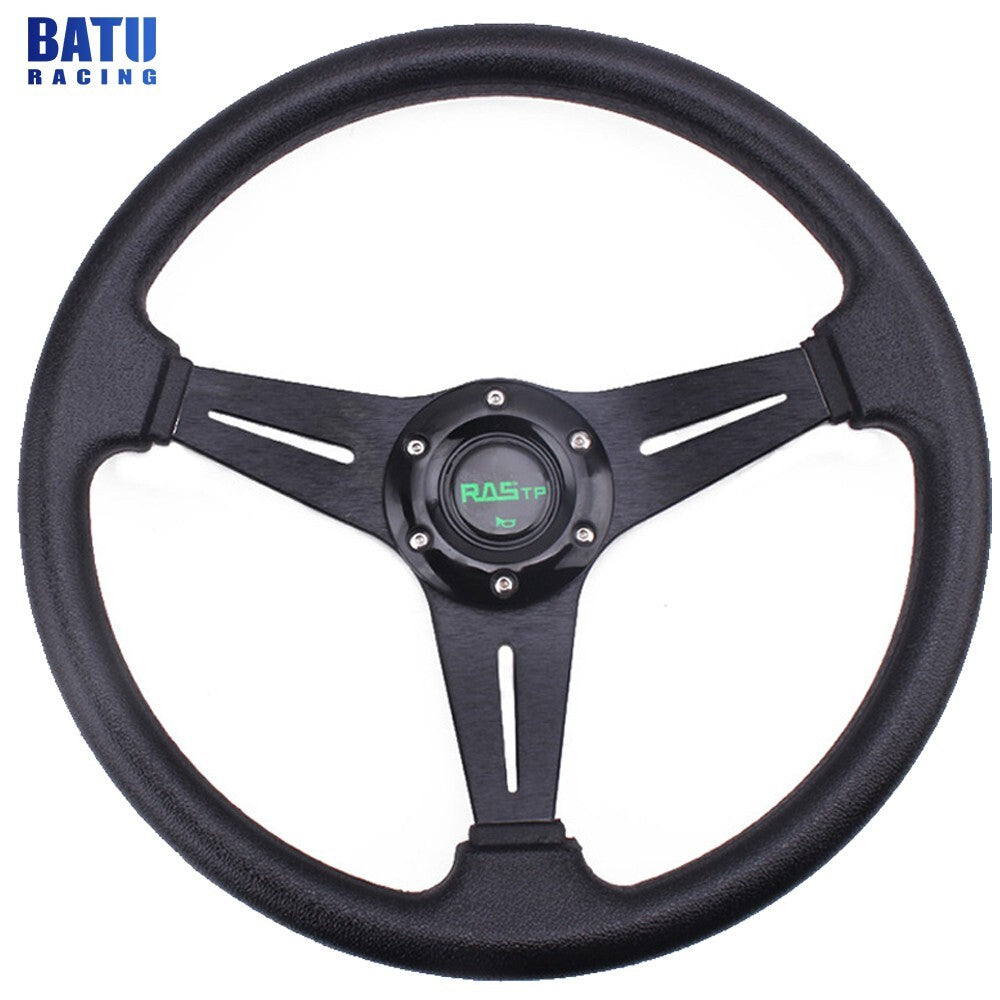 Universal 14INCH Aluminum Racing Steering Wheel Drifting Deep Dish Black