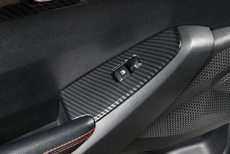Car for Kia Seltos 20-22 Carbon Fiber Window Lift Panel Switch Cover Trim 5PCS