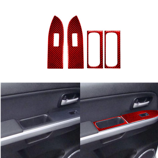 4Pcs Carbon Fiber Rear Door Decorative Trim for Suzuki Grand Vitara 2006-2013
