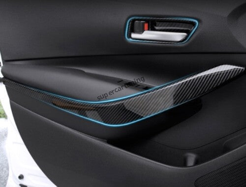 for Toyota GR for Corolla Hatchback 2023 Carbon Fiber Inner Door Panel Cover Trim