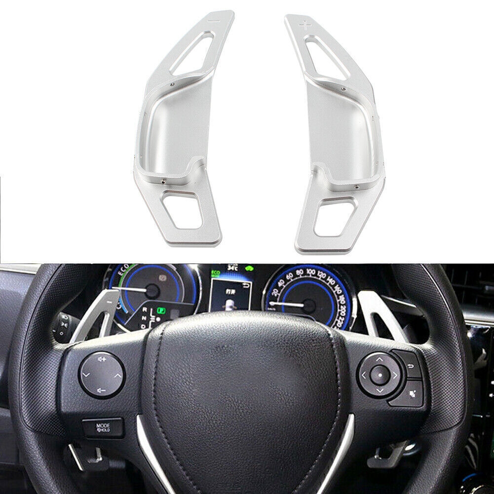 Shifters Gear Steering Wheel Extension Paddle Fit for Toyota for Corolla for Camry Silver